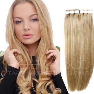 100% REMY Tape In Hair Extensions 20" Sandy Blonde